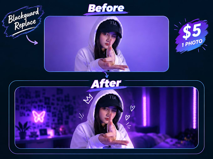 remove and replace your photo background professionally