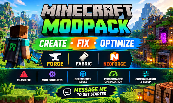 create, fix and optimize minecraft modpacks for forge, fabric and neoforge