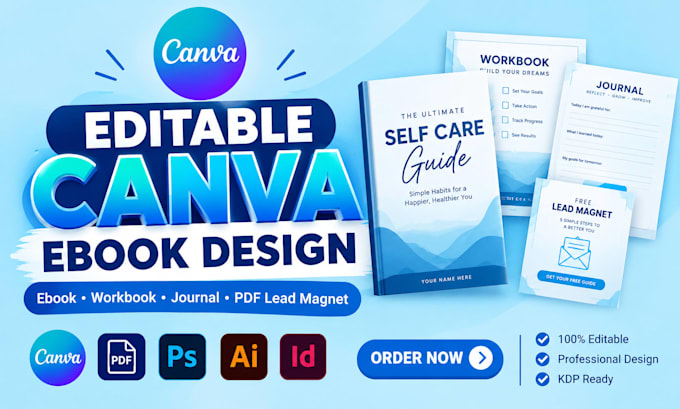 editable canva ebook redesign canva ebook,canva workbook canva journal PDF lead