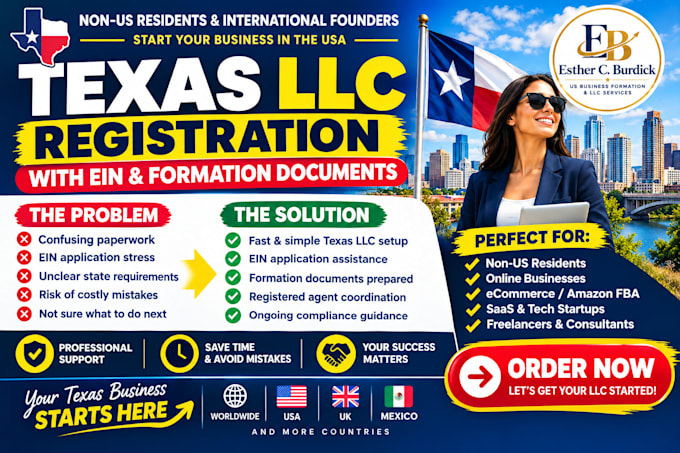 register your texas llc with ein and formation documents for nonresident owners