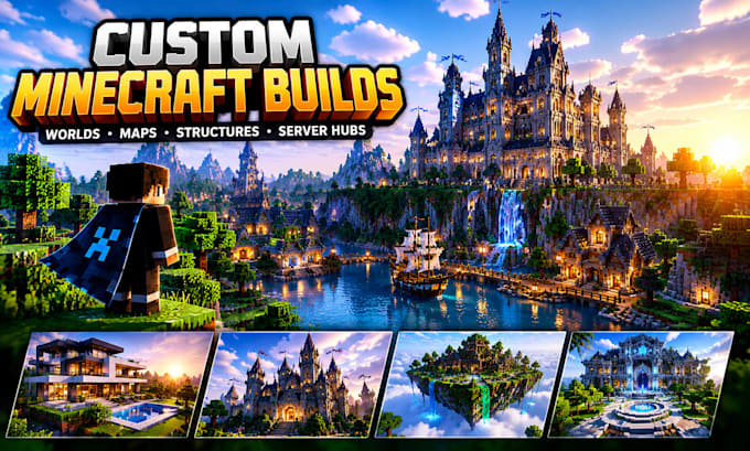 create custom minecraft builds, worlds and server hubs