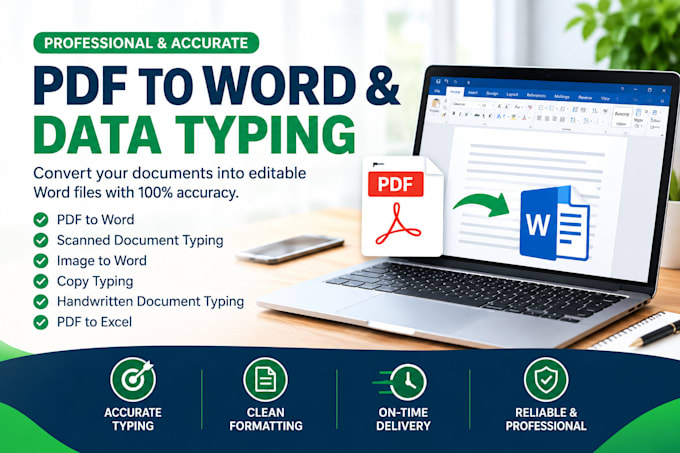 manually type and convert PDF or scanned documents