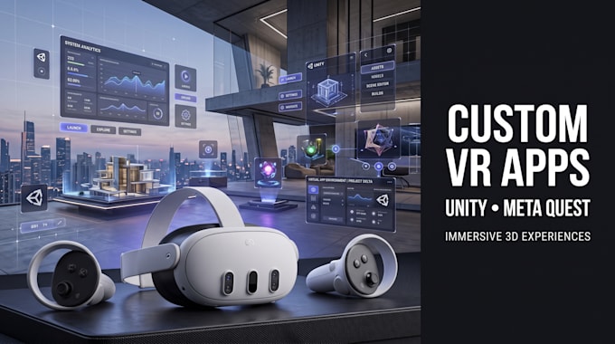 develop a VR app for meta quest, unity, oculus and virtual reality, vr developer