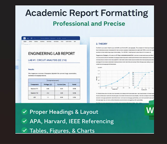 format academic reports and lab documents professionally