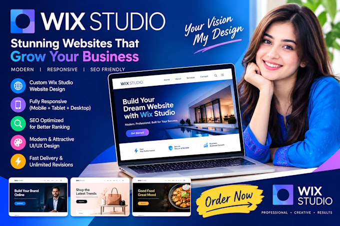 build a professional wix studio website or redesign your wix studio site
