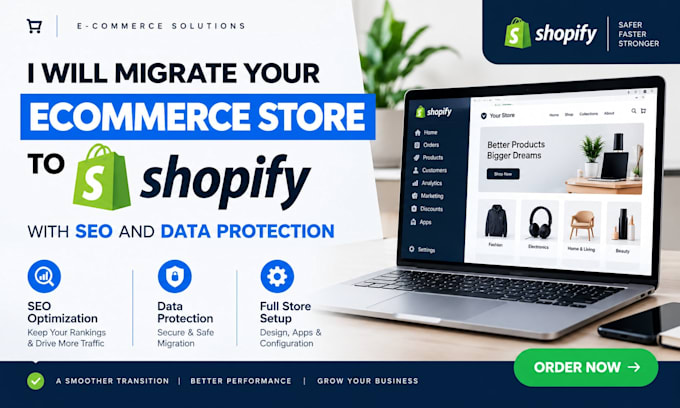 migrate your ecommerce store to shopify with SEO and data protection