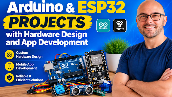 do arduino,esp32 projects with hardware design and app development