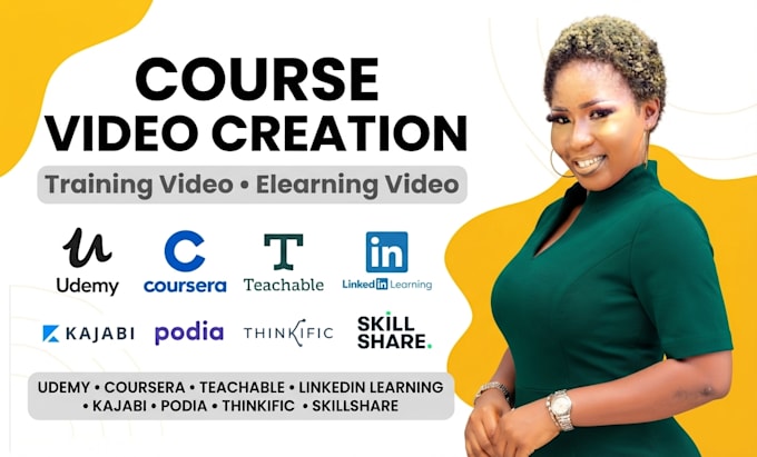 create course content, training video and elearning video for online courses