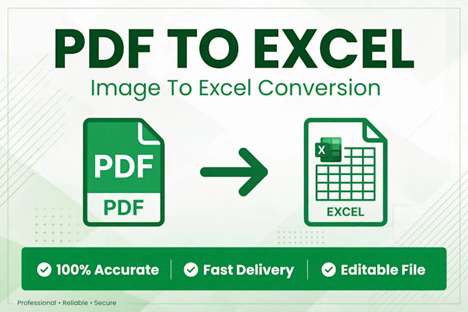 convert PDF file to excel and image to excel sheet