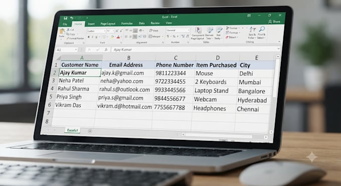 clean up, organise your messy text data into a clean spreadsheet