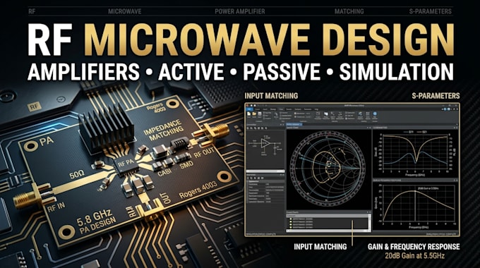 design and simulate custom rf microwave circuits, amplifiers and active passive