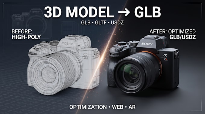 convert and optimize your 3d model to glb gltf or usdz