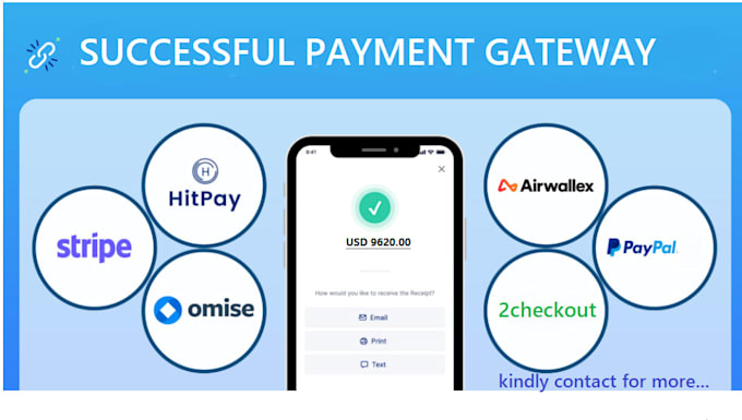 create and integrate payment gateway, airwallex, paypal, stripe, klarna, wise