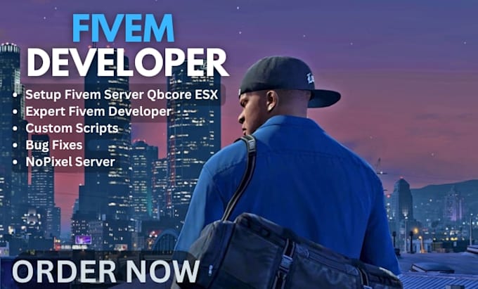 setup fivem server qbcore esx as expert fivem developer with custom scripts