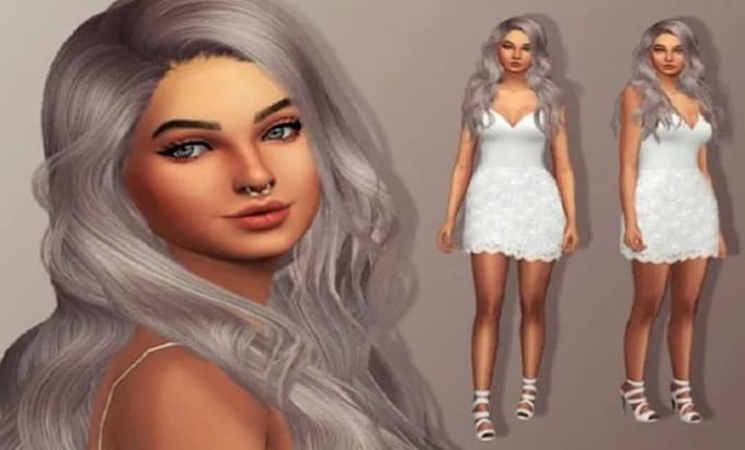 create unique custom sims for sim 4 unique sims, sim 4 cc, 3d model clothes