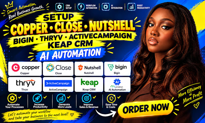 setup copper close nutshell bigin thryv activecampaign keap CRM ai automation