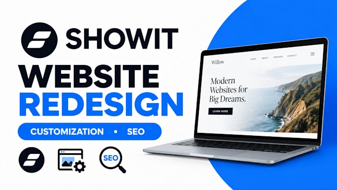 design showit website redesign showit customization template showit website SEO