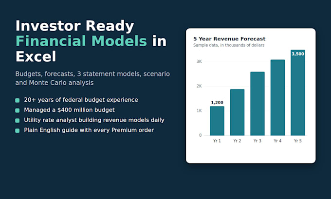 build an excel budget, forecast, or financial model