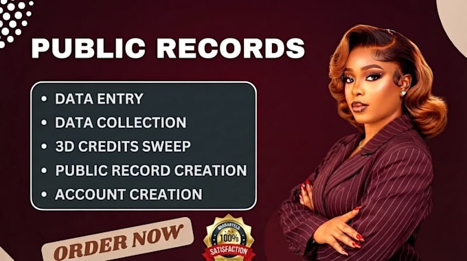 manually create accounts on various public records for you