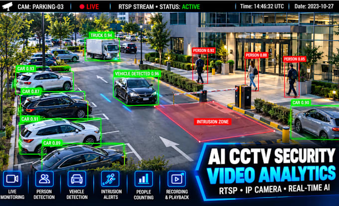 do computer vision for object tracking, ai cctv video analytics and surveillance