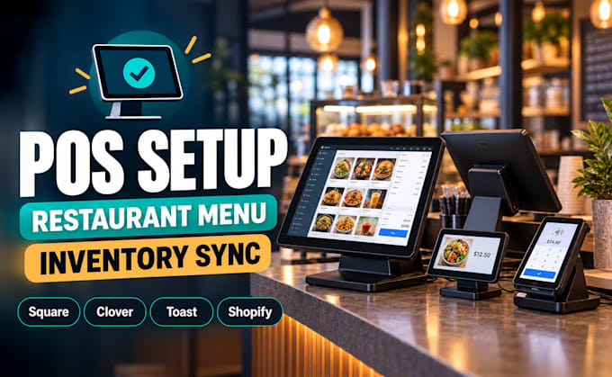 setup square pos clover pos toast pos shopify pos restaurant menu inventory sync