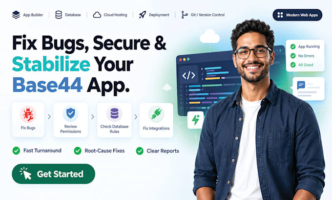 secure debug and fix bugs in your base44 app security audit error fixing api rev