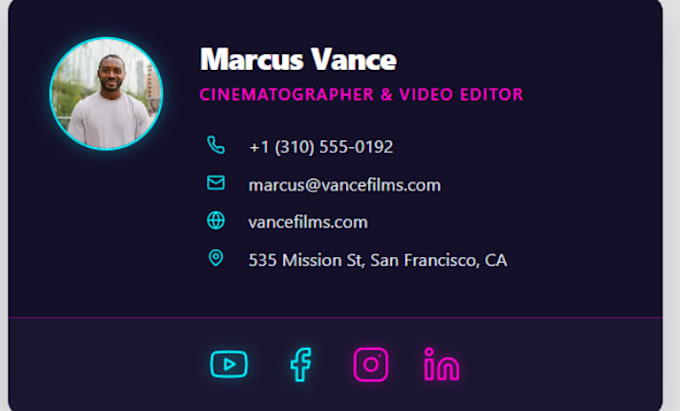 design a responsive clickable HTML email signature