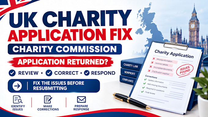 fix your rejected UK charity registration application