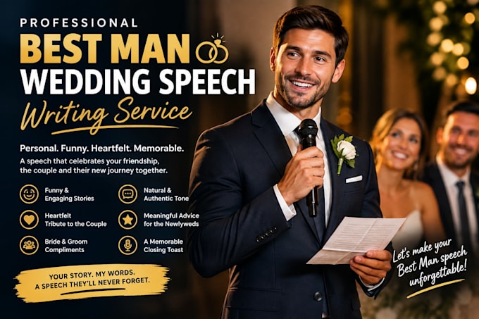 write speech for your best man on your wedding day