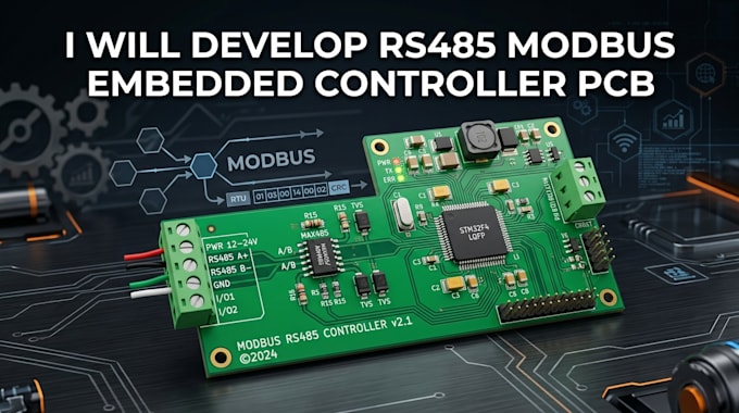 develop rs485 modbus embedded controller pcb