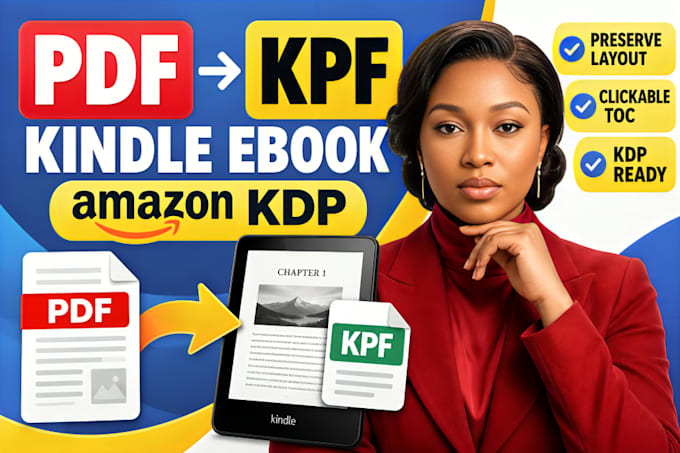 convert PDF to kpf kindle ebook format for amazon KDP publishing and formatting
