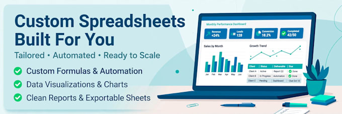 build you a custom spreadsheet, tracker, or dashboard