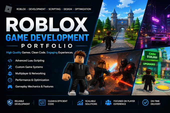 be your roblox developer for custom roblox game development