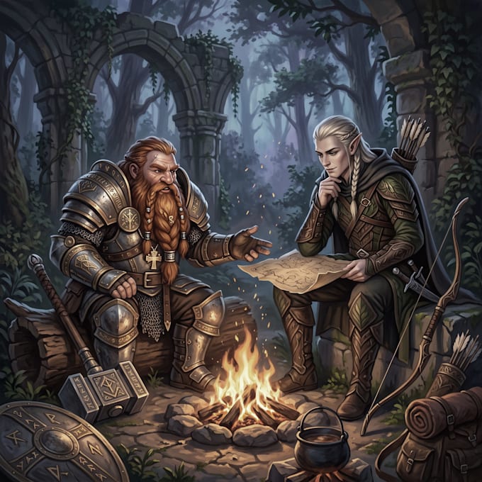 dnd, fantasy character and dnd character