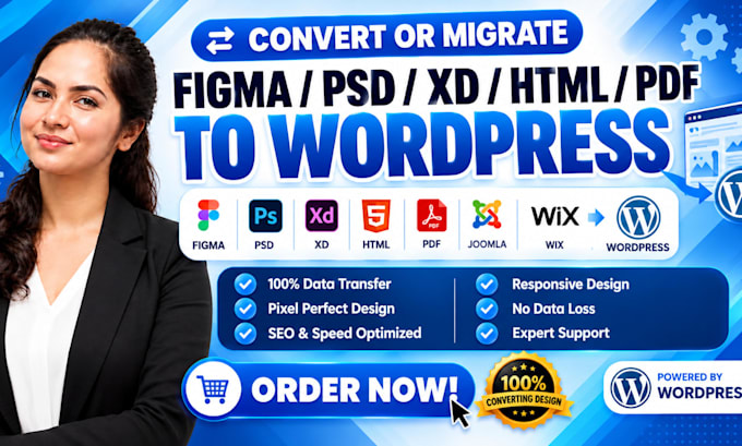 convert figma to wordpress PSD xd HTML PDF joomla wix to wordpress