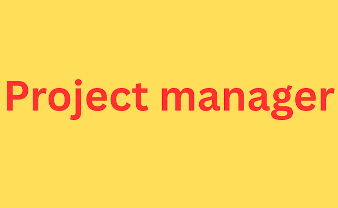 be your project manager
