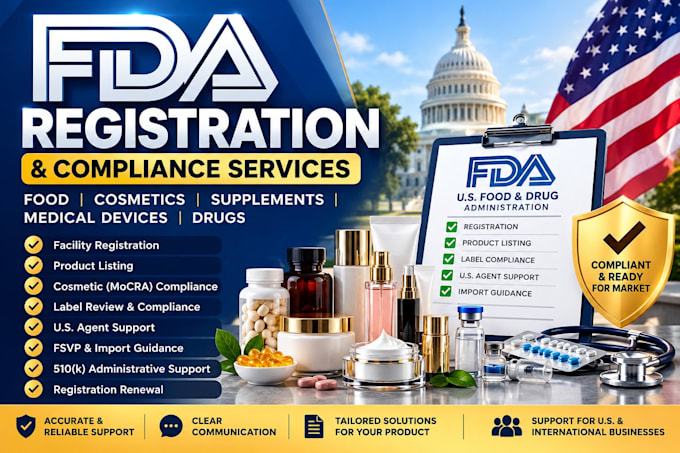 provide fda registration and compliance support