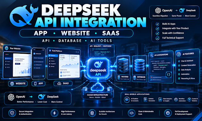 integrate deepseek API into your app, website or saas
