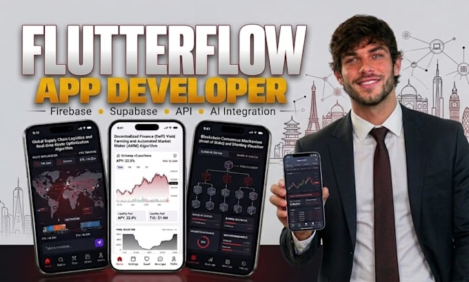 build custom mobile no code app flutterflow bubble io developer glide adalo app