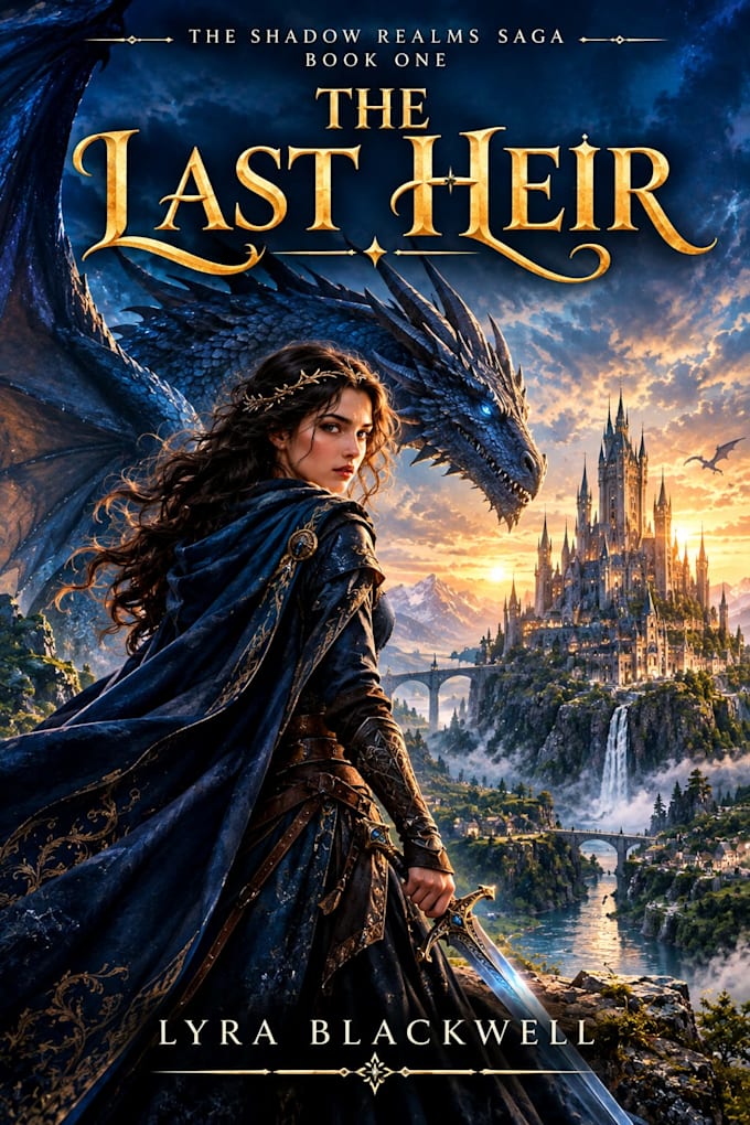 design a professional  fantasy book cover