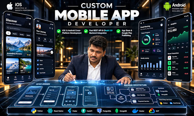 build a custom mobile app for ios and android
