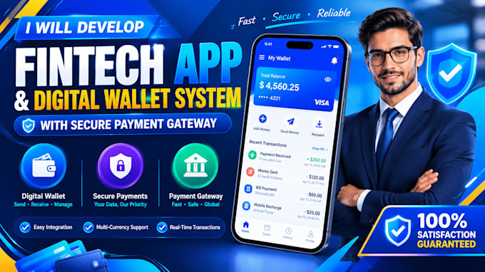 build custom fintech software, digital wallets, payment platforms, banking apps