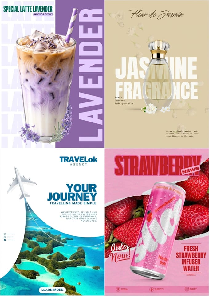 design aesthetic canva poster and product ad poster