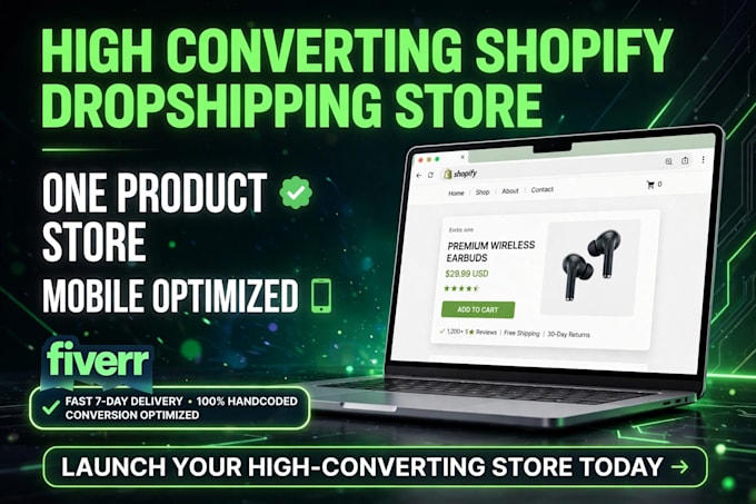 build high converting shopify dropshipping one product store