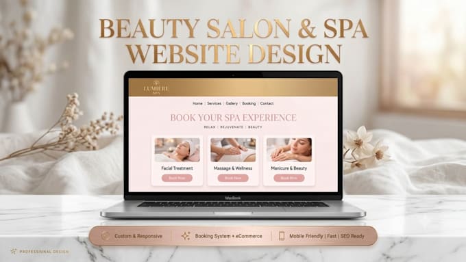desgin beauty saloon and spa website