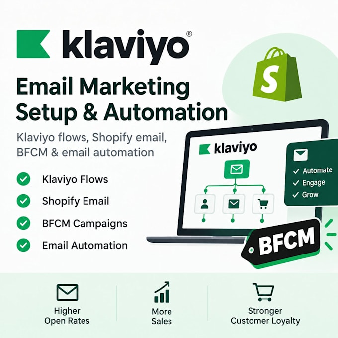 set up klaviyo bfcm flows and ecommerce customer retention automation