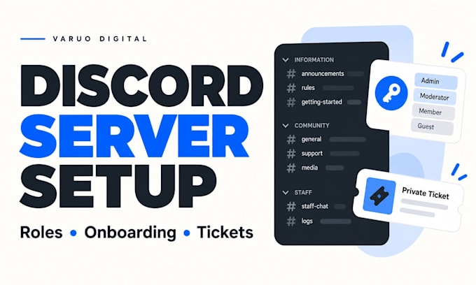 set up your discord server with roles onboarding and tickets