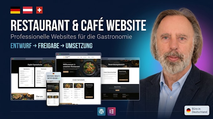 design and build a german restaurant or cafe website