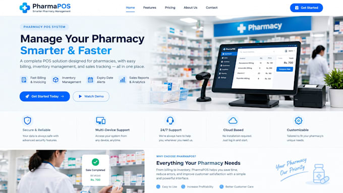 build a custom pharmacy pos and inventory management web app