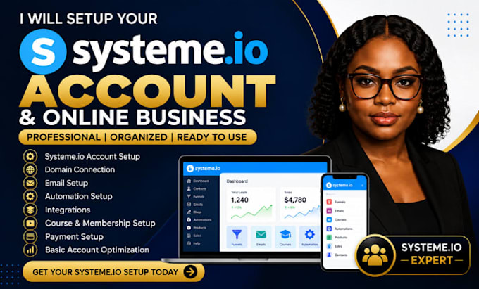 systeme io setup your systeme io account and online business